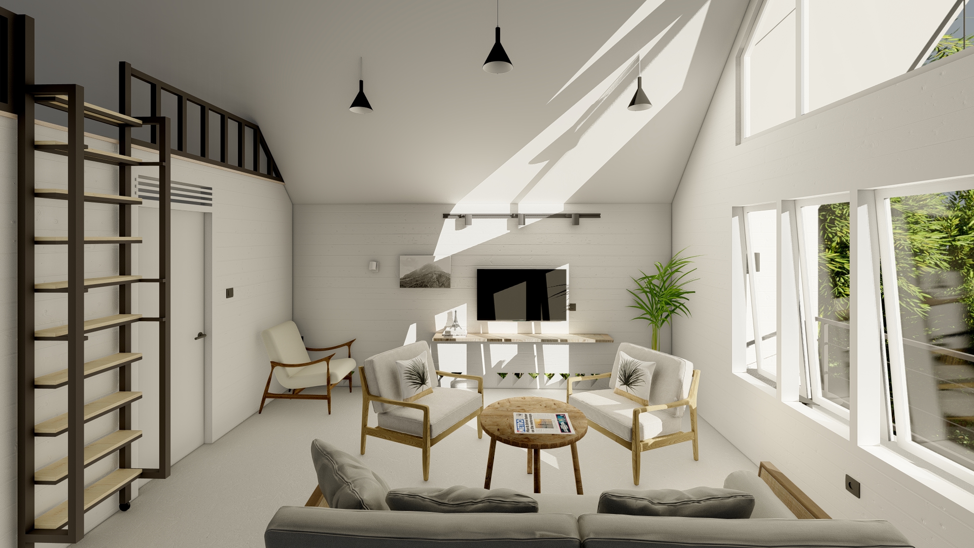 Weisses Gartenhaus Carousel